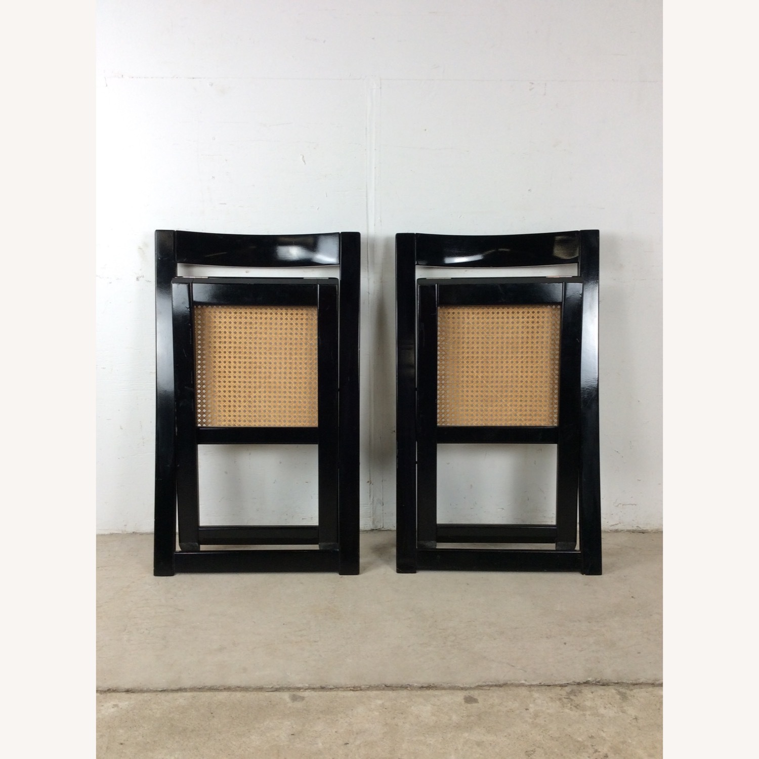 Set of 5 Folding Chairs with Cane Seats - image-23