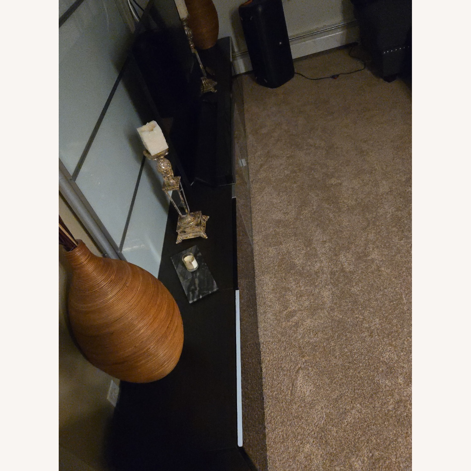 IKEA Black Wood Veneer Media Storage - image-2