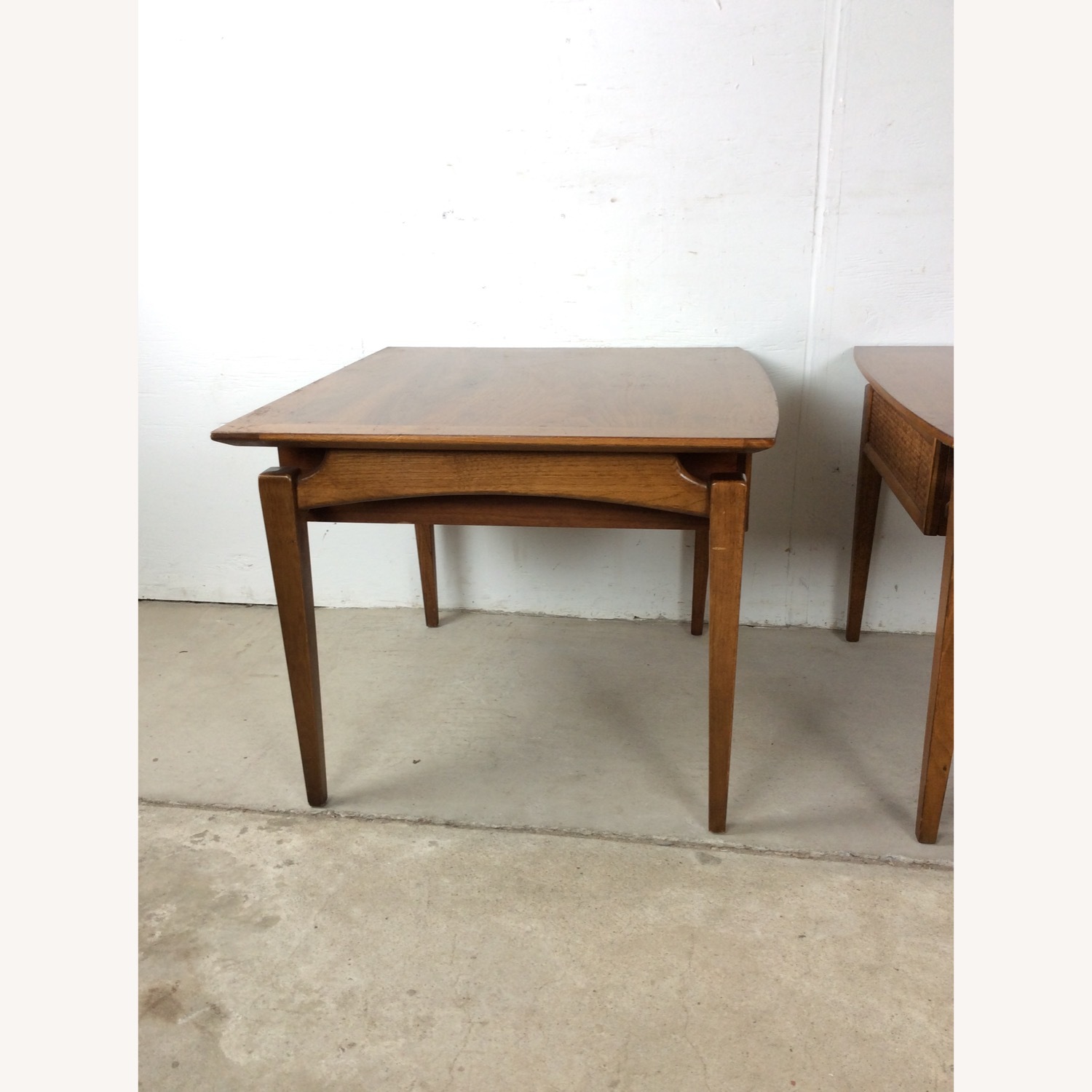 Pair of MCM End Tables with Drawer by Lane - image-17