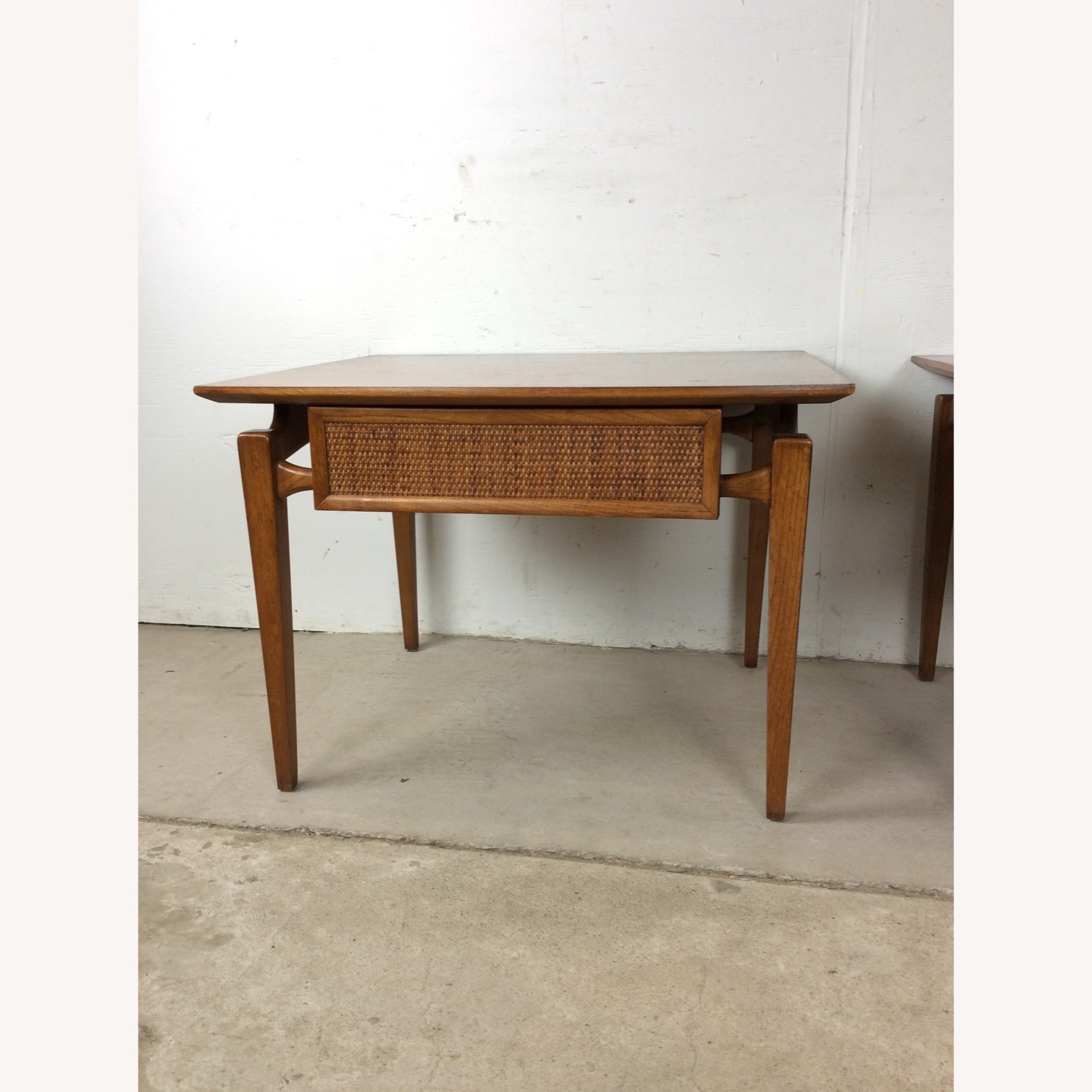 Pair of MCM End Tables with Drawer by Lane - image-4