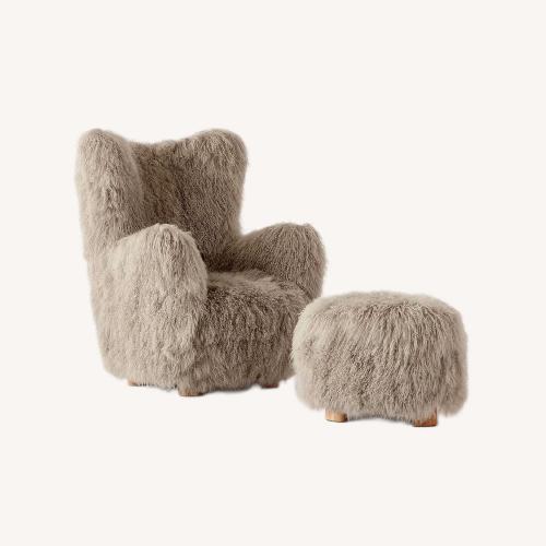 Used CB2 Bozzi Shearling Armchair for sale on AptDeco