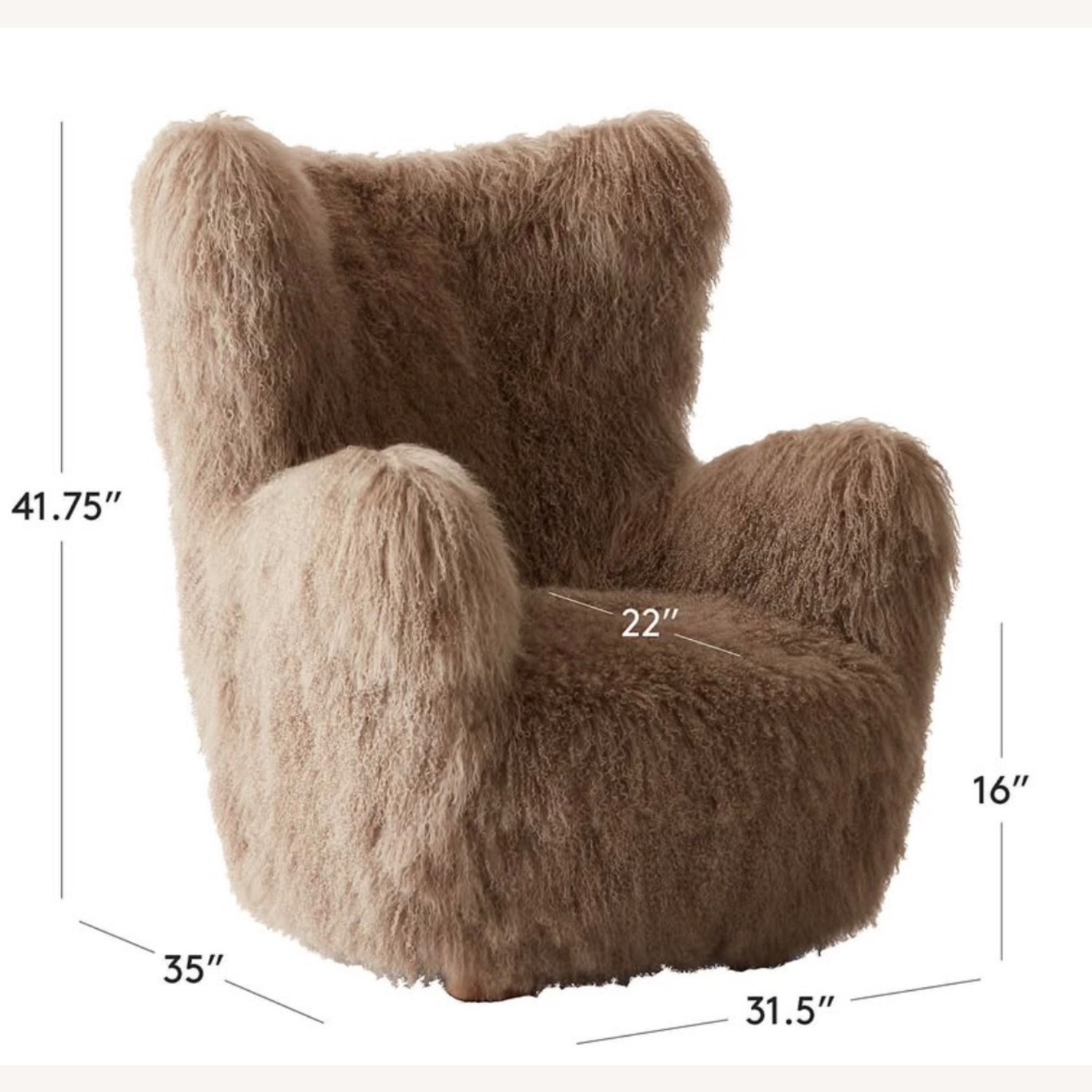 CB2 Bozzi Shearling Armchair - image-3