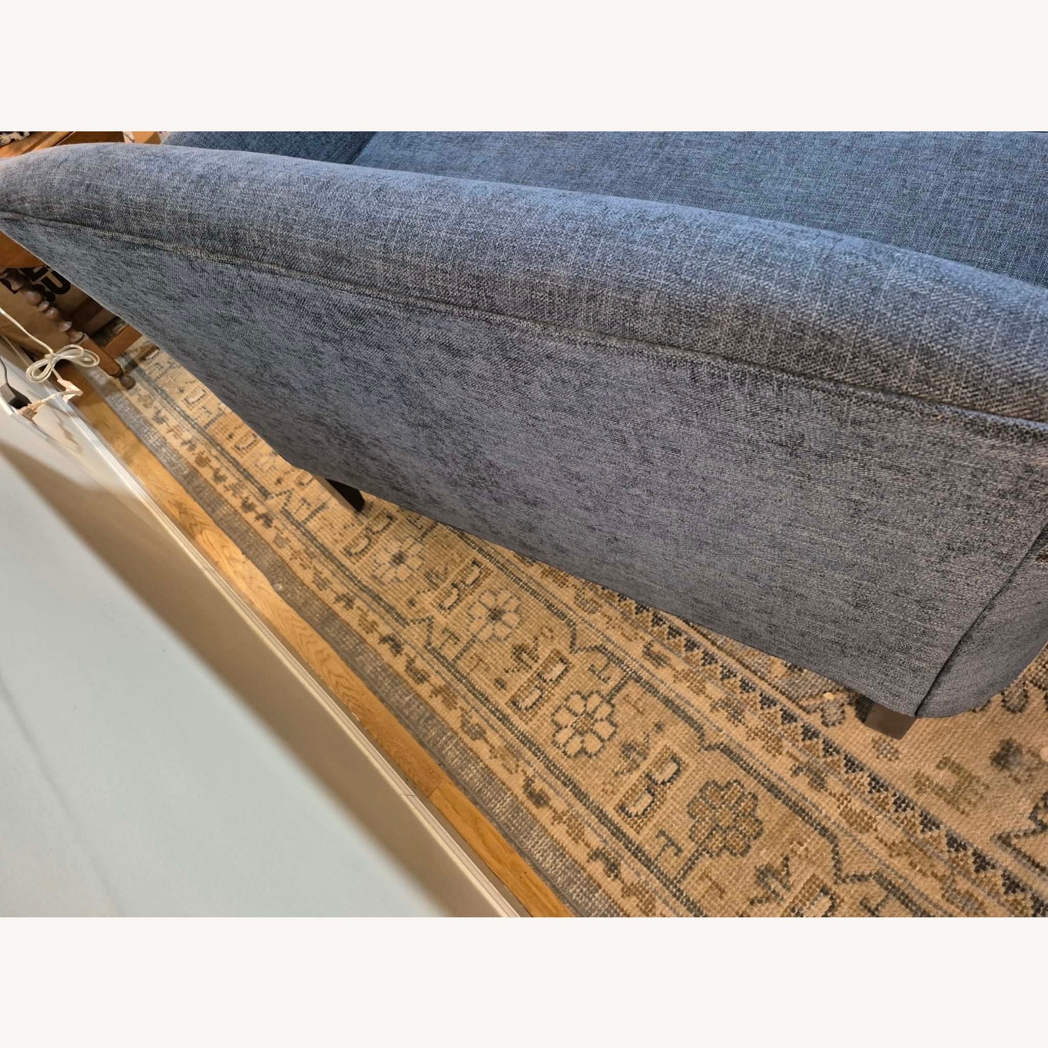 Pottery Barn Marcel Blue Fabric Loveseat - image-5