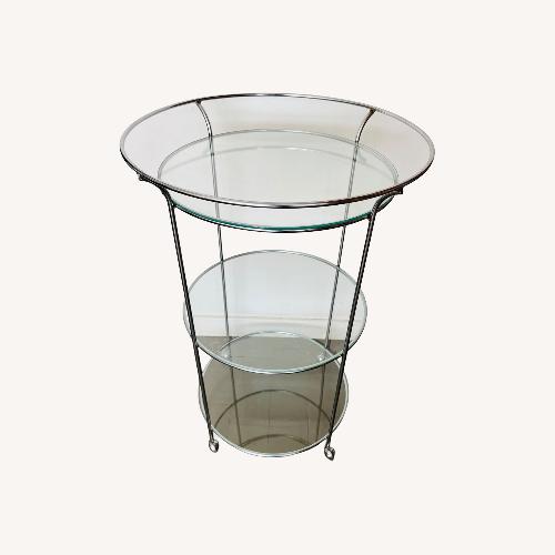 Used Mid Century Chrome Bar Cart 3 Tiered 1970s for sale on AptDeco