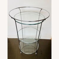 Mid Century Chrome Bar Cart 3 Tiered 1970s
