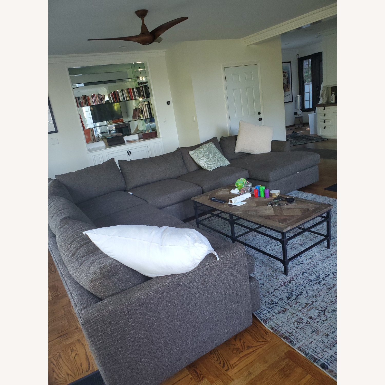 Crate & Barrel Retreat Dark Gray 3+ Piece Sectional - image-2