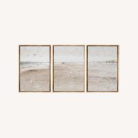 Framed Wall Art - Set of 3 Beachside Landscape