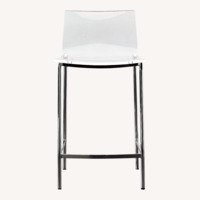 CB2 Chiaro Transparent Metal Stools