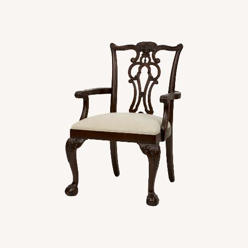 Used Ethan Allen Dark Brown Wood Dining Chair for sale on AptDeco
