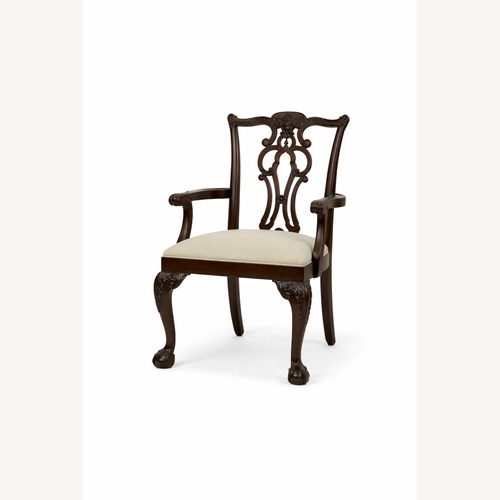 Used Ethan Allen Dark Brown Wood Dining Chair for sale on AptDeco