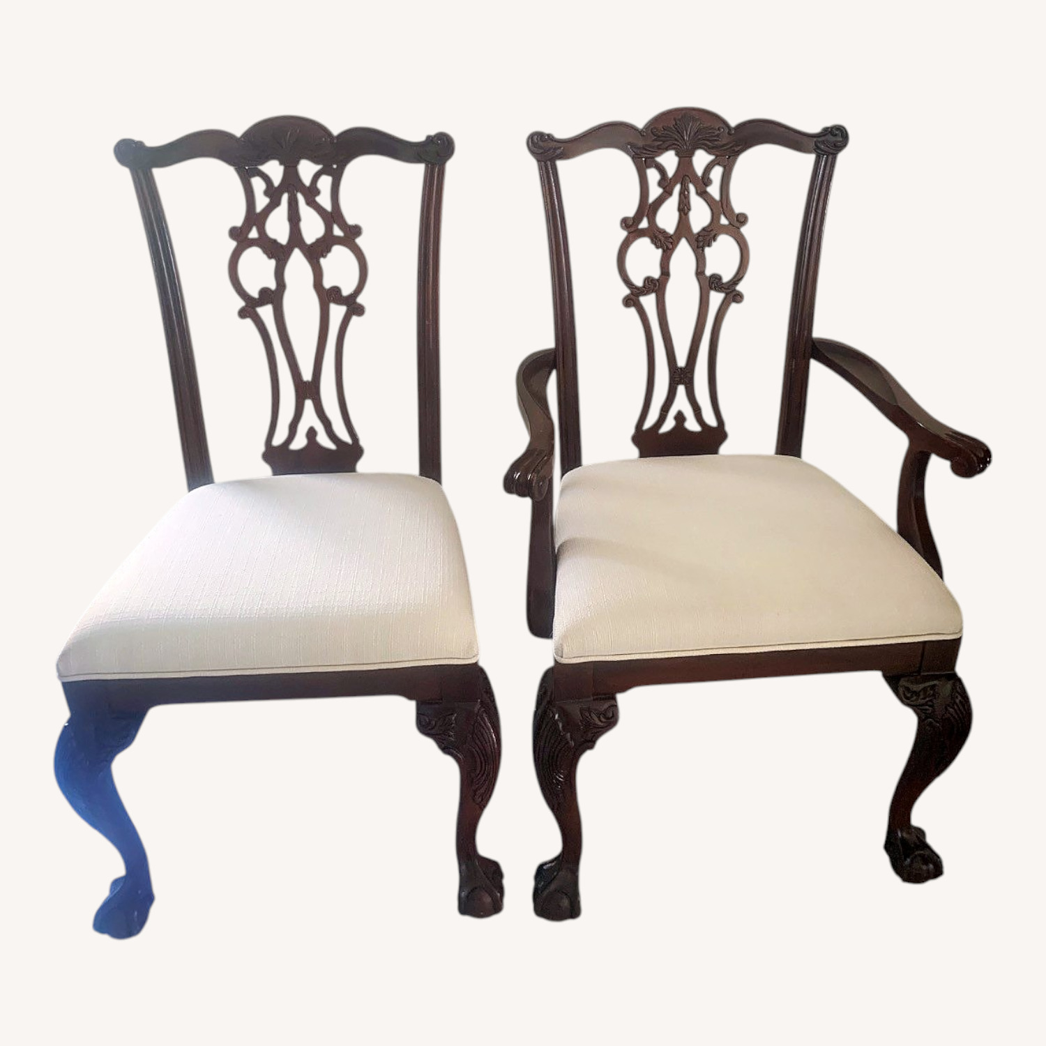 Ethan Allen Dark Brown Wood Dining Chair - image-4