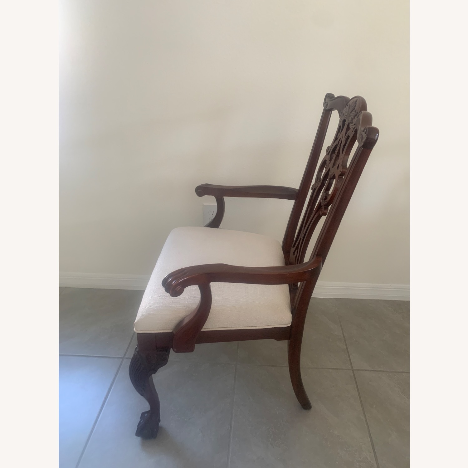 Ethan Allen Dark Brown Wood Dining Chair - image-3