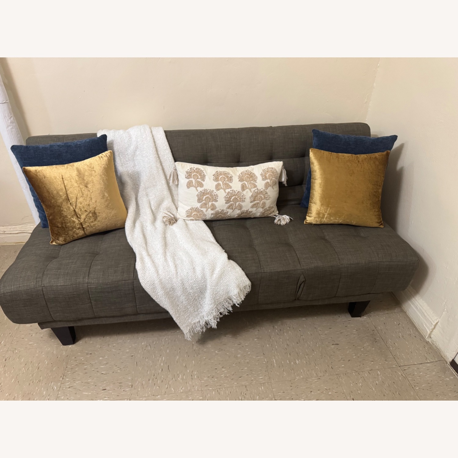 Bob's Discount Furniture Dark Gray Futon - image-4