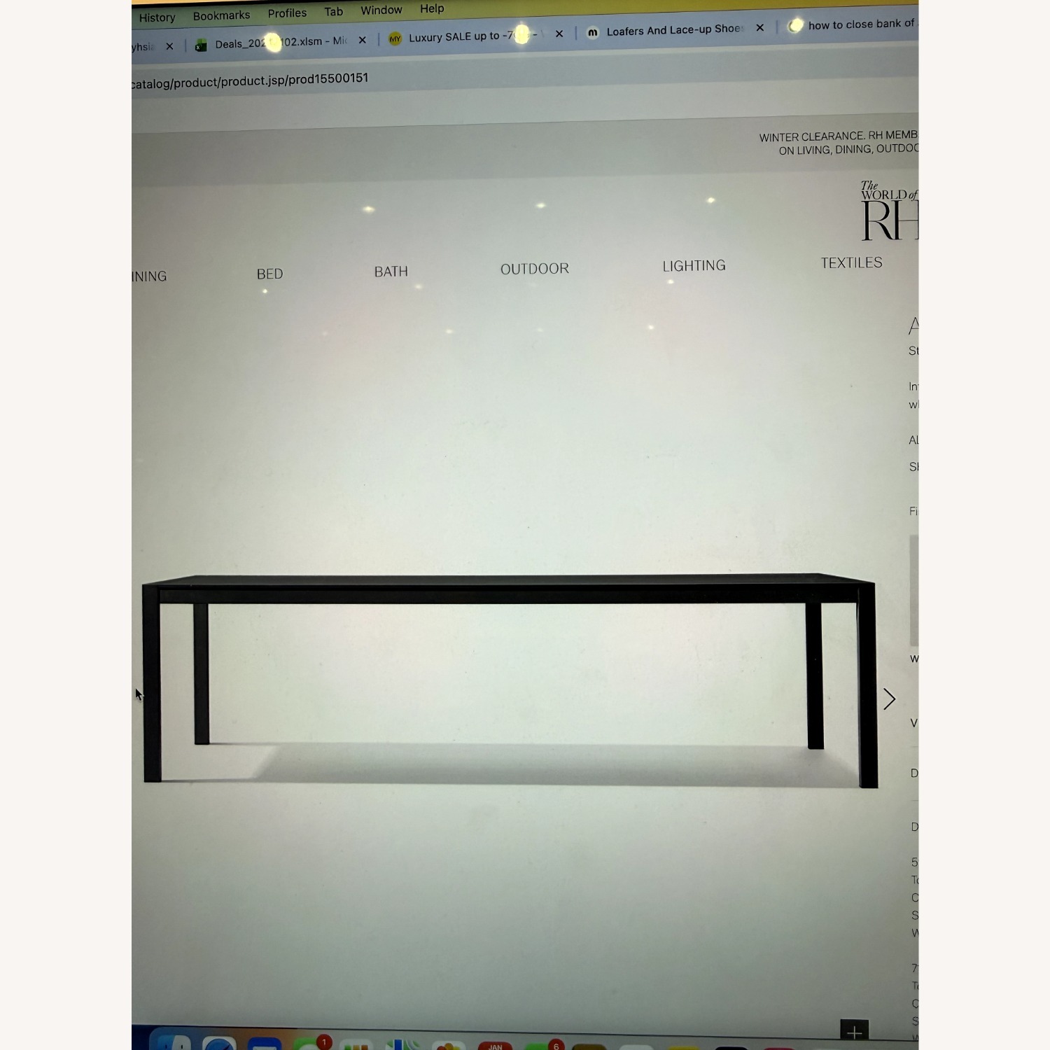 Restoration Hardware Aegean 84" Dining Table - image-3