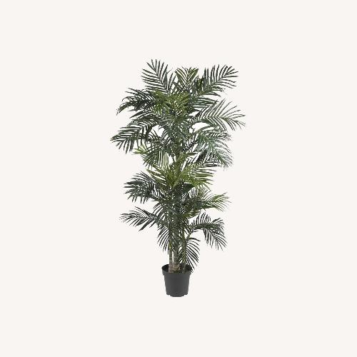 Used 6.5 ft Artificial Palm with White Textured Planter for sale on AptDeco
