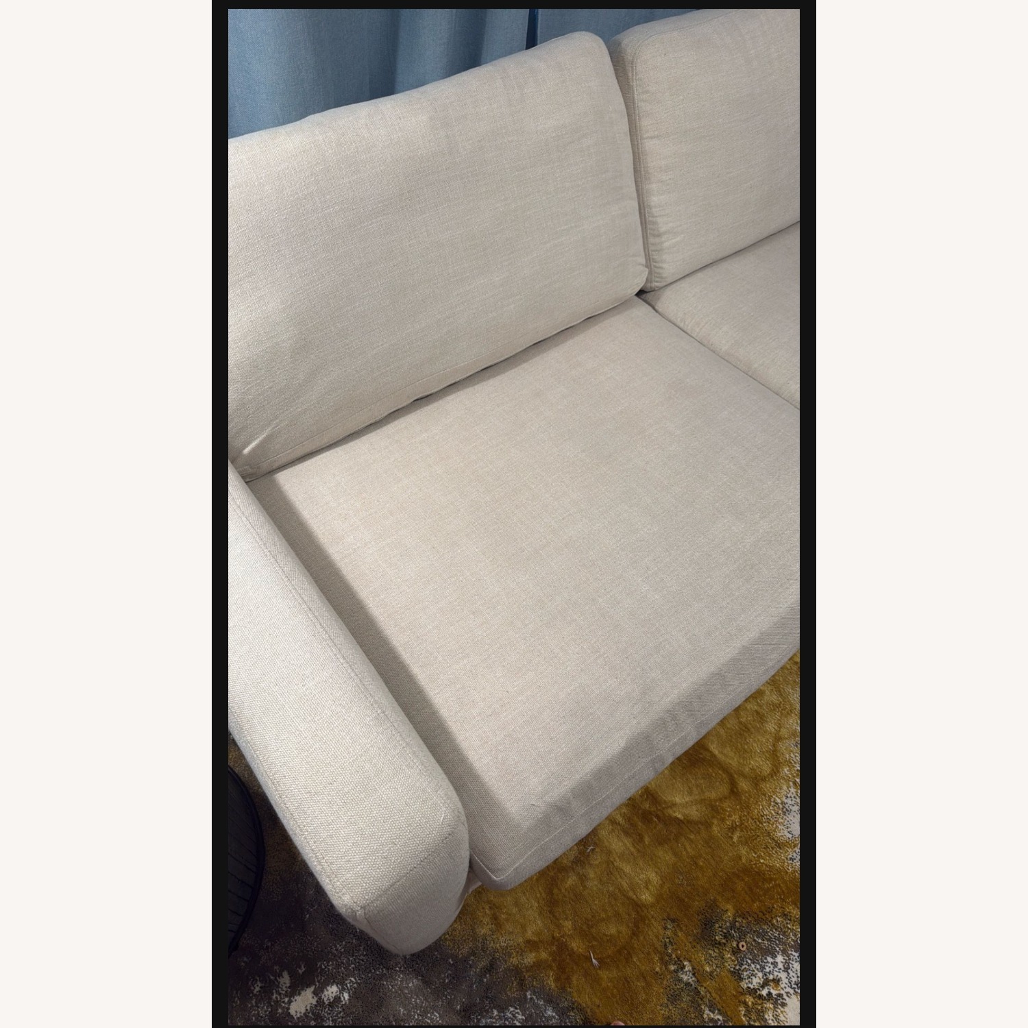 Living Spaces Natural Fabric Loveseat - image-3