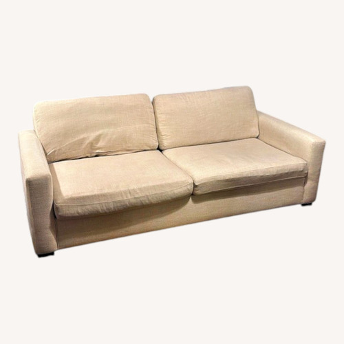 Used Living Spaces Natural Fabric Loveseat for sale on AptDeco