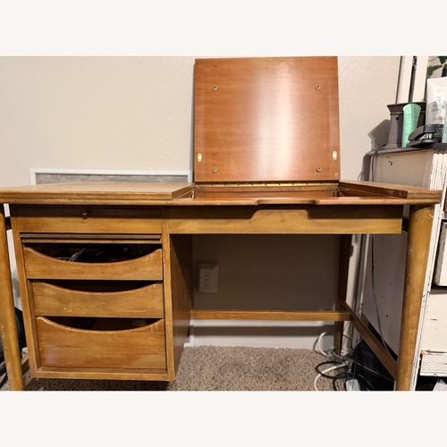 Used John Widdicomb Light Brown Desk for sale on AptDeco