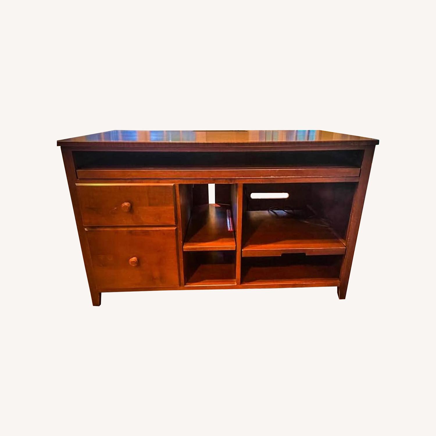 Ethan Allen Natural Solid Wood Desk - image-0