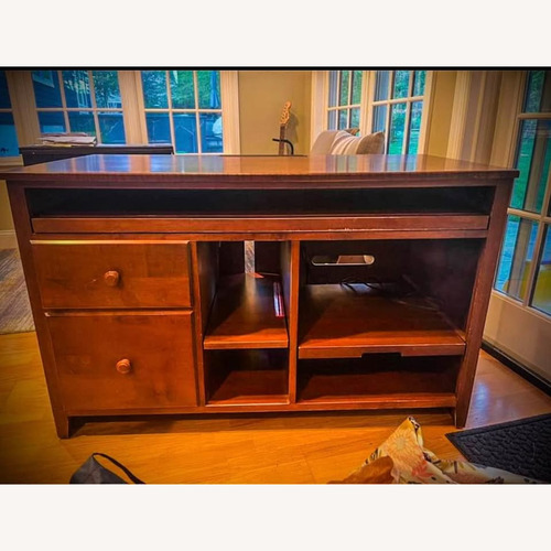 Used Ethan Allen Natural Solid Wood Desk for sale on AptDeco