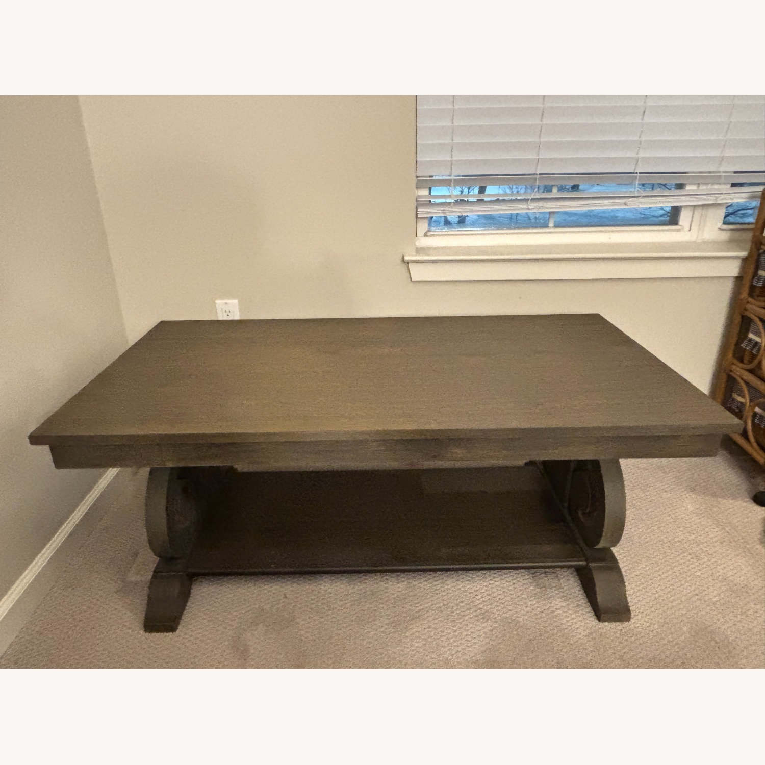 Raymour & Flanigan Dark Brown Olivia Rectangular Cocktail Table - image-1