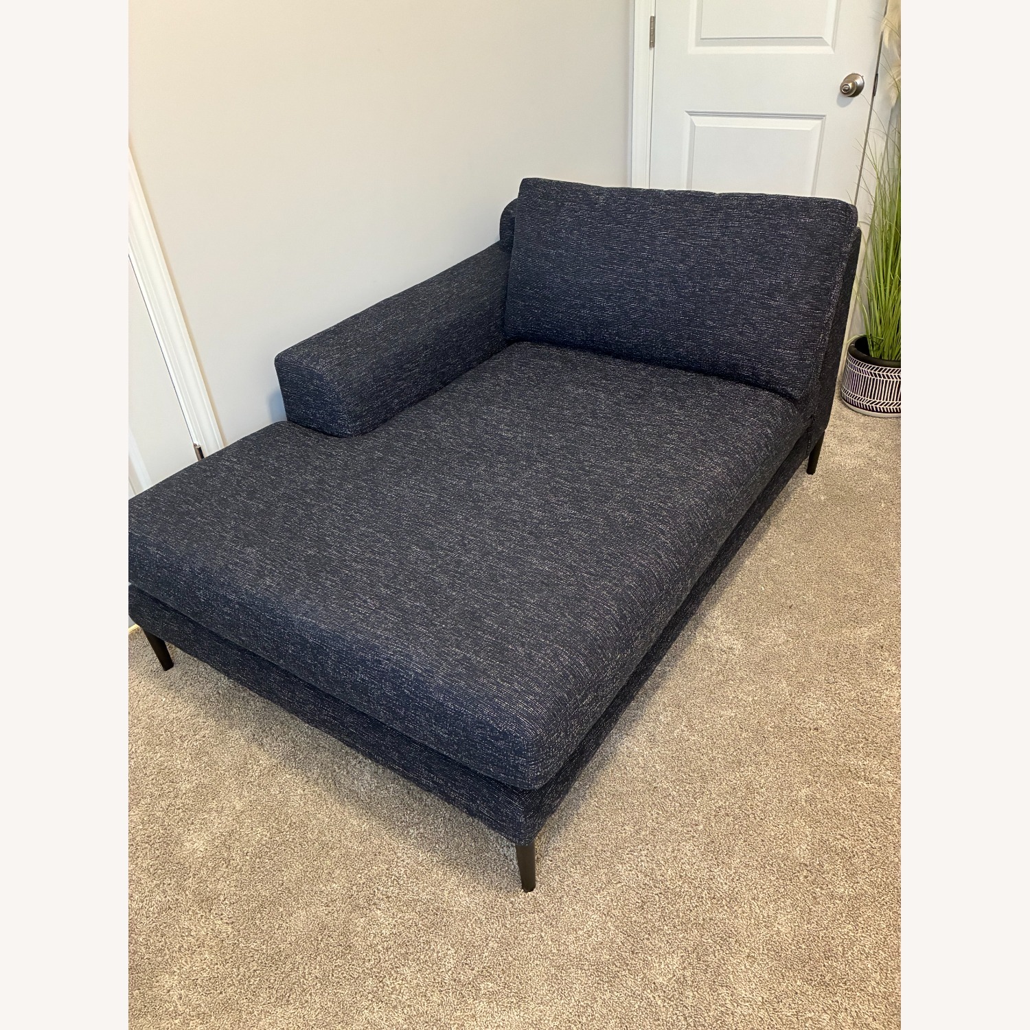 West Elm Harper Blue Fabric 2 Piece Sectional - image-3