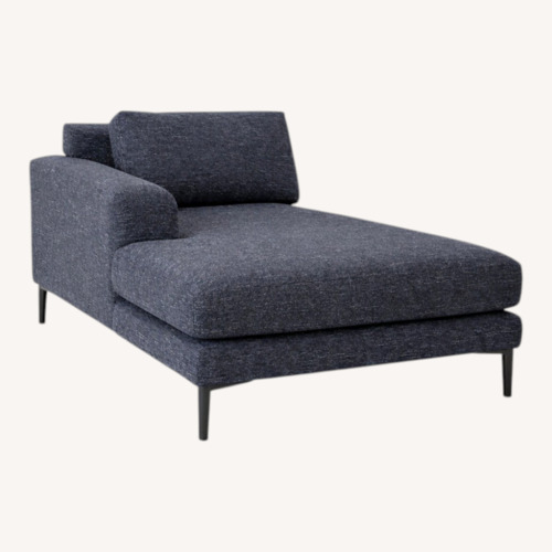 Used West Elm Harper Blue Fabric 2 Piece Sectional for sale on AptDeco