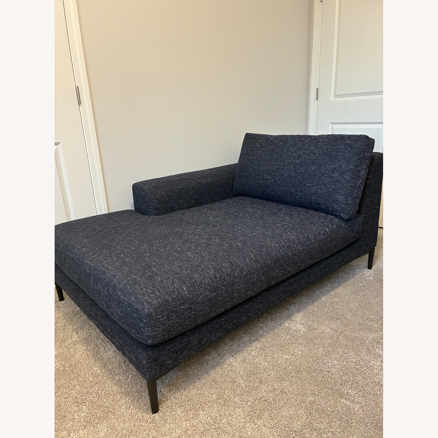 West Elm Harper Blue Fabric 2 Piece Sectional - image-2