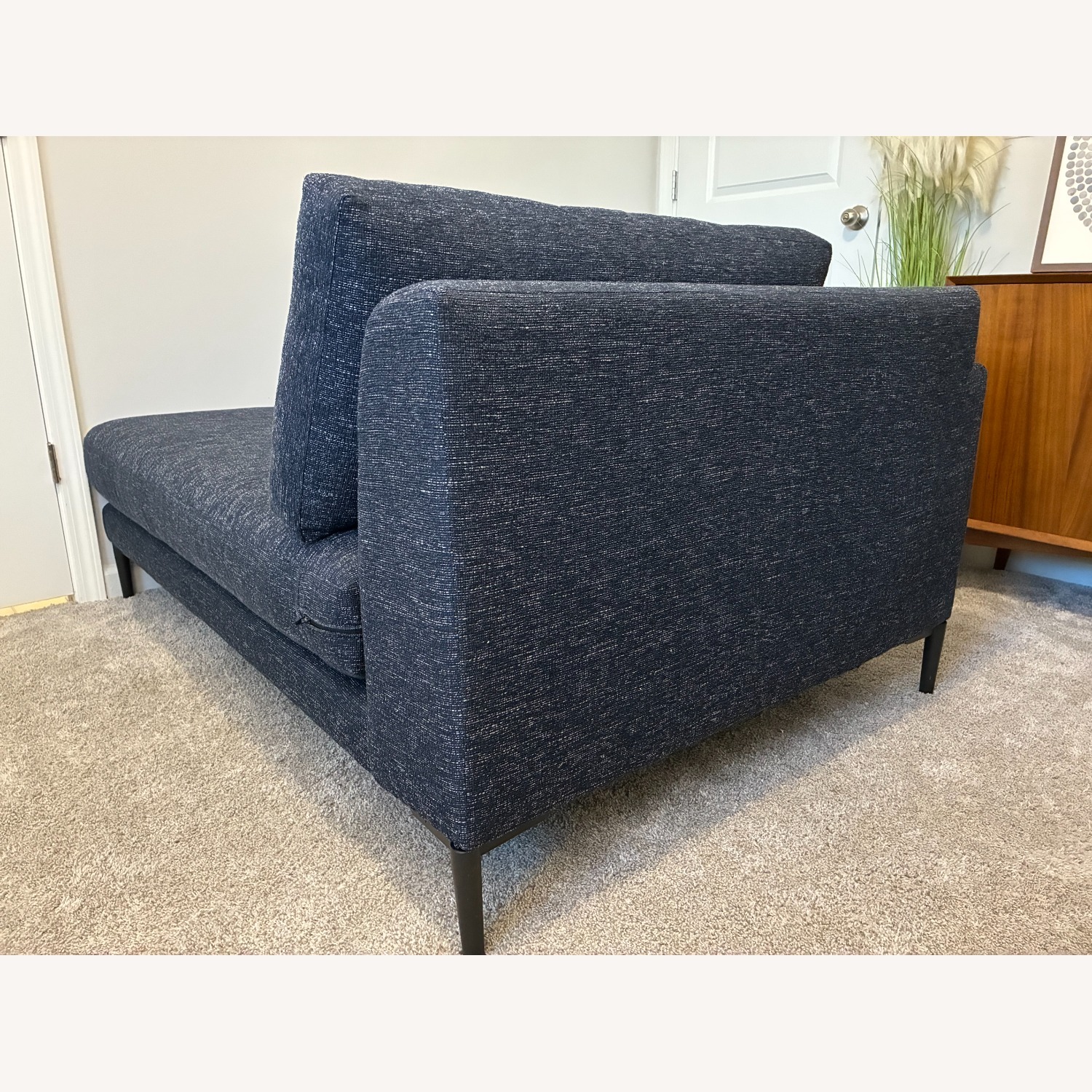 West Elm Harper Blue Fabric 2 Piece Sectional - image-7