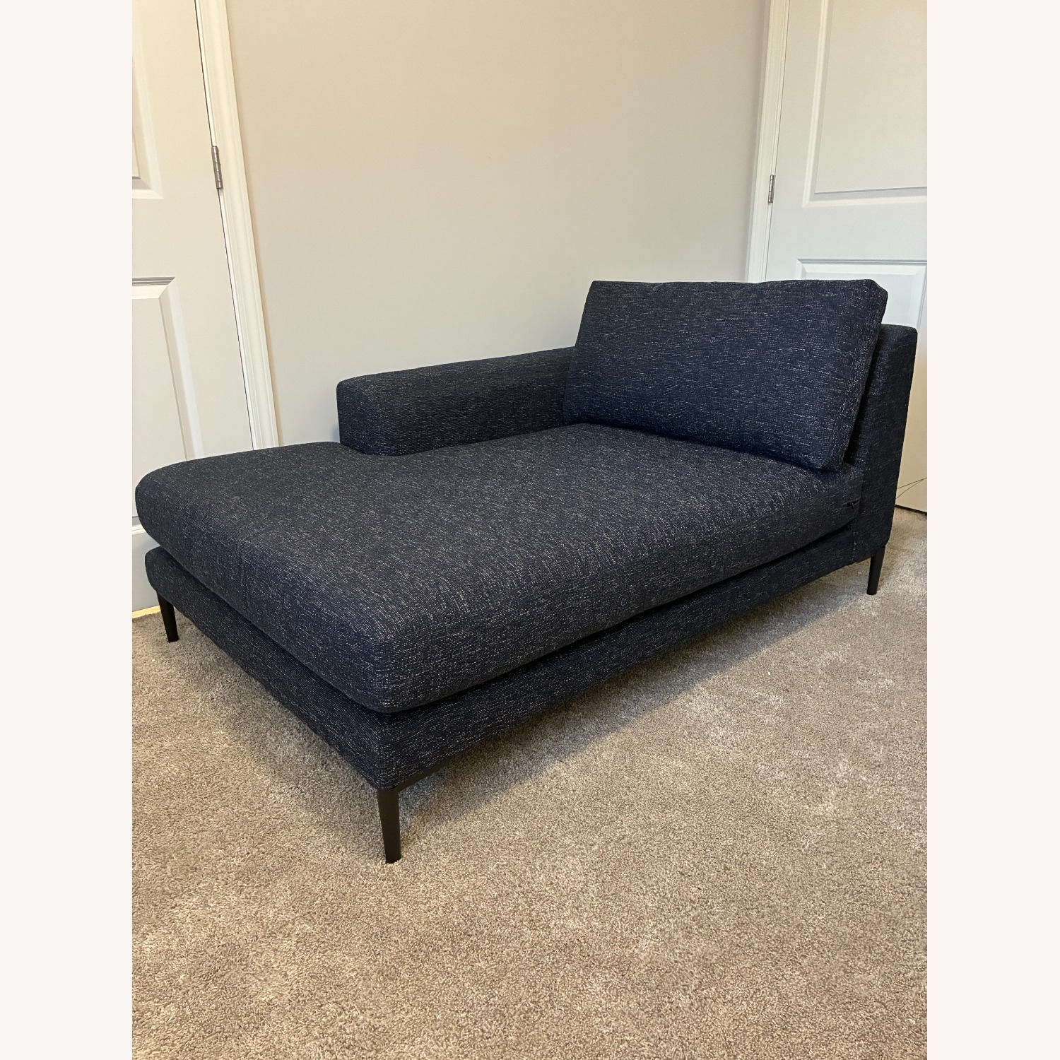 West Elm Harper Blue Fabric 2 Piece Sectional - image-5