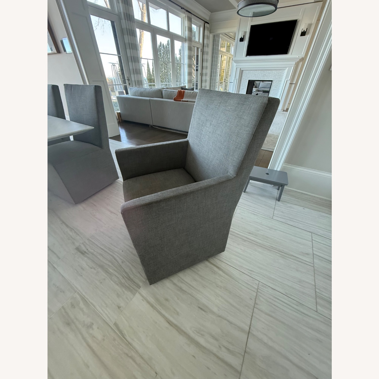 Restoration Hardware Ellison High-Back Fabric Dining Side Chairs - image-3