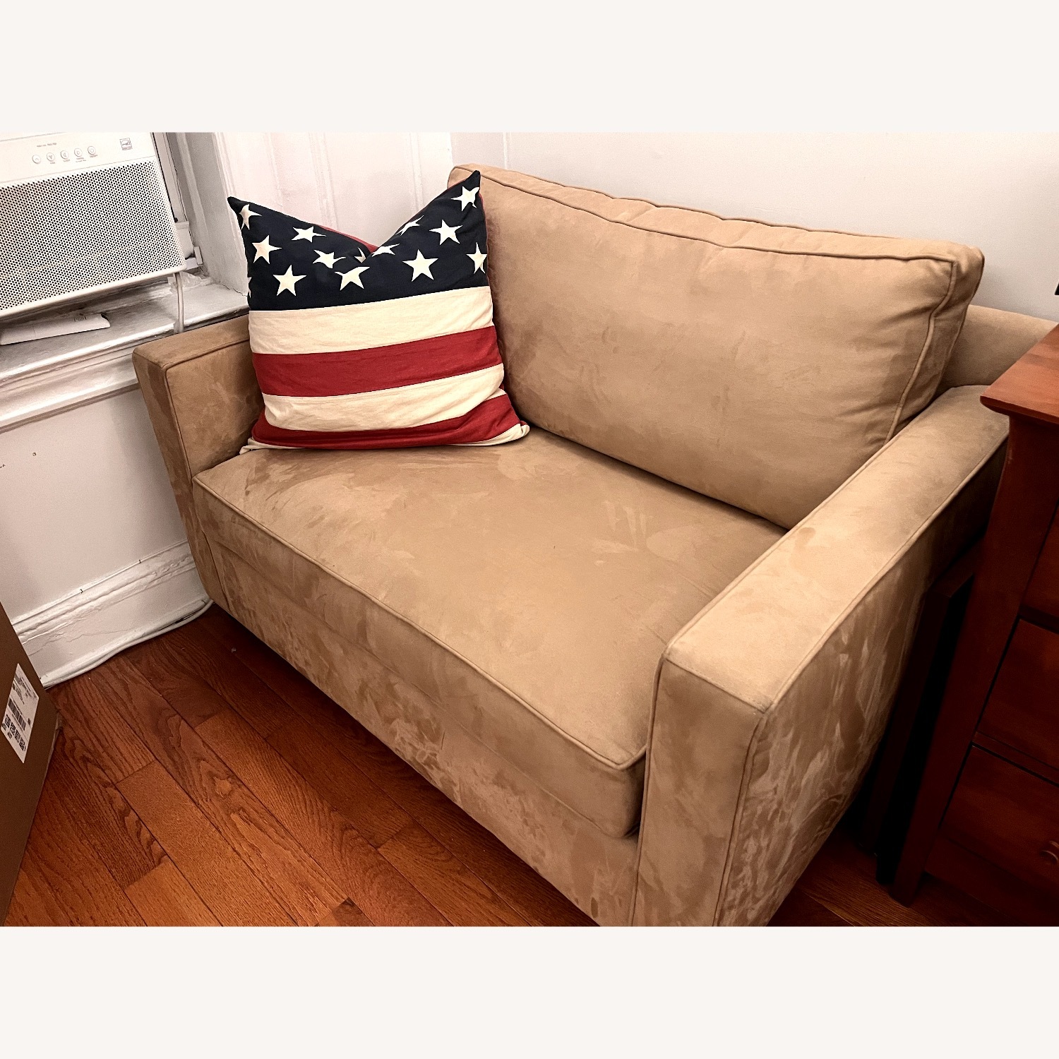 Crate & Barrel Troy Light Brown Sleeper Sofa - image-1