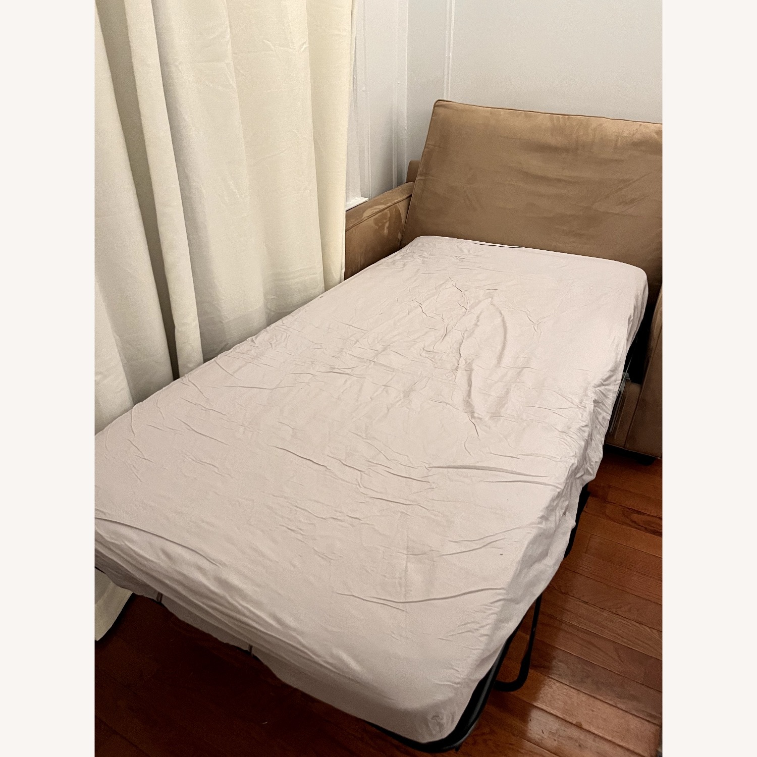 Crate & Barrel Troy Light Brown Sleeper Sofa - image-4