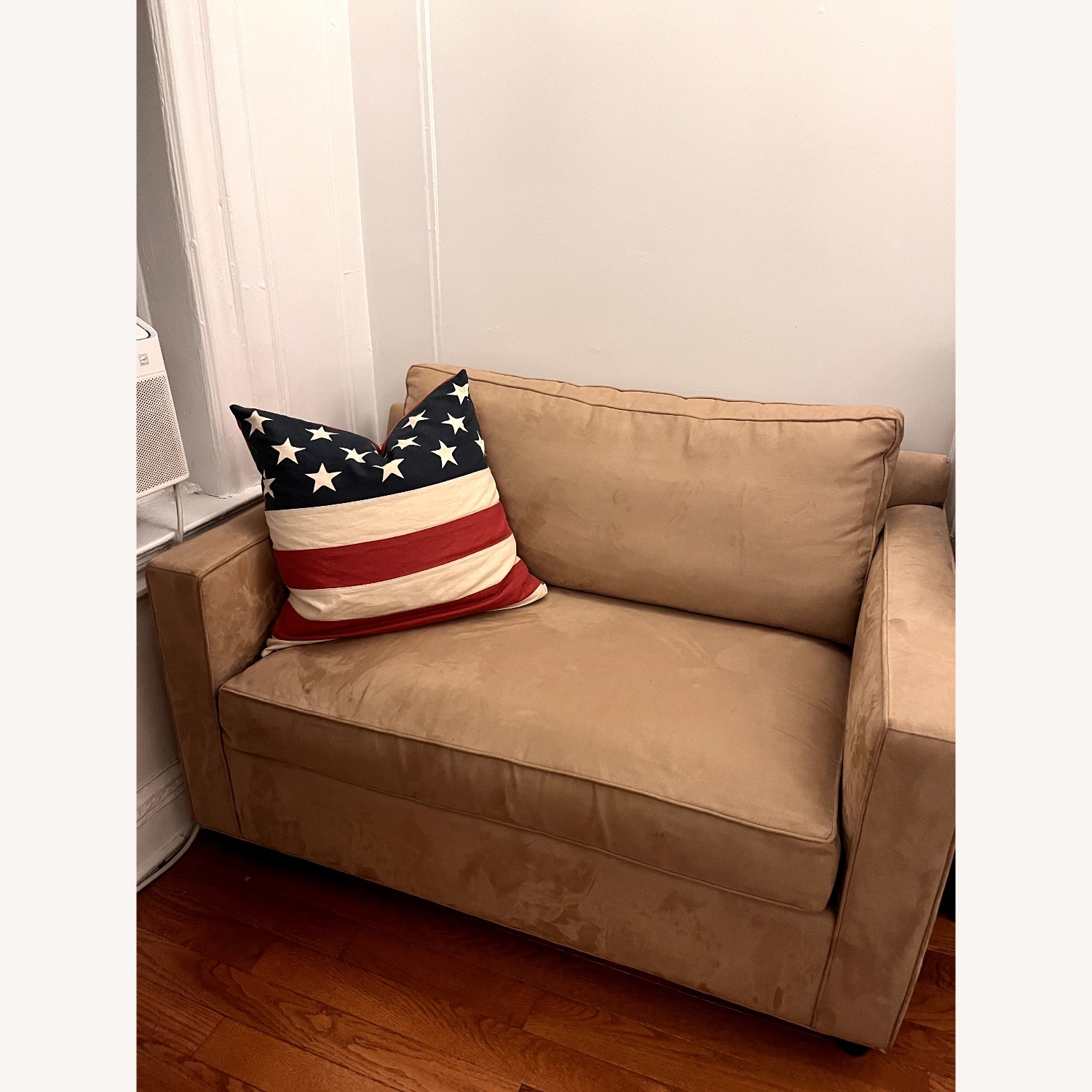 Crate & Barrel Troy Light Brown Sleeper Sofa - image-2