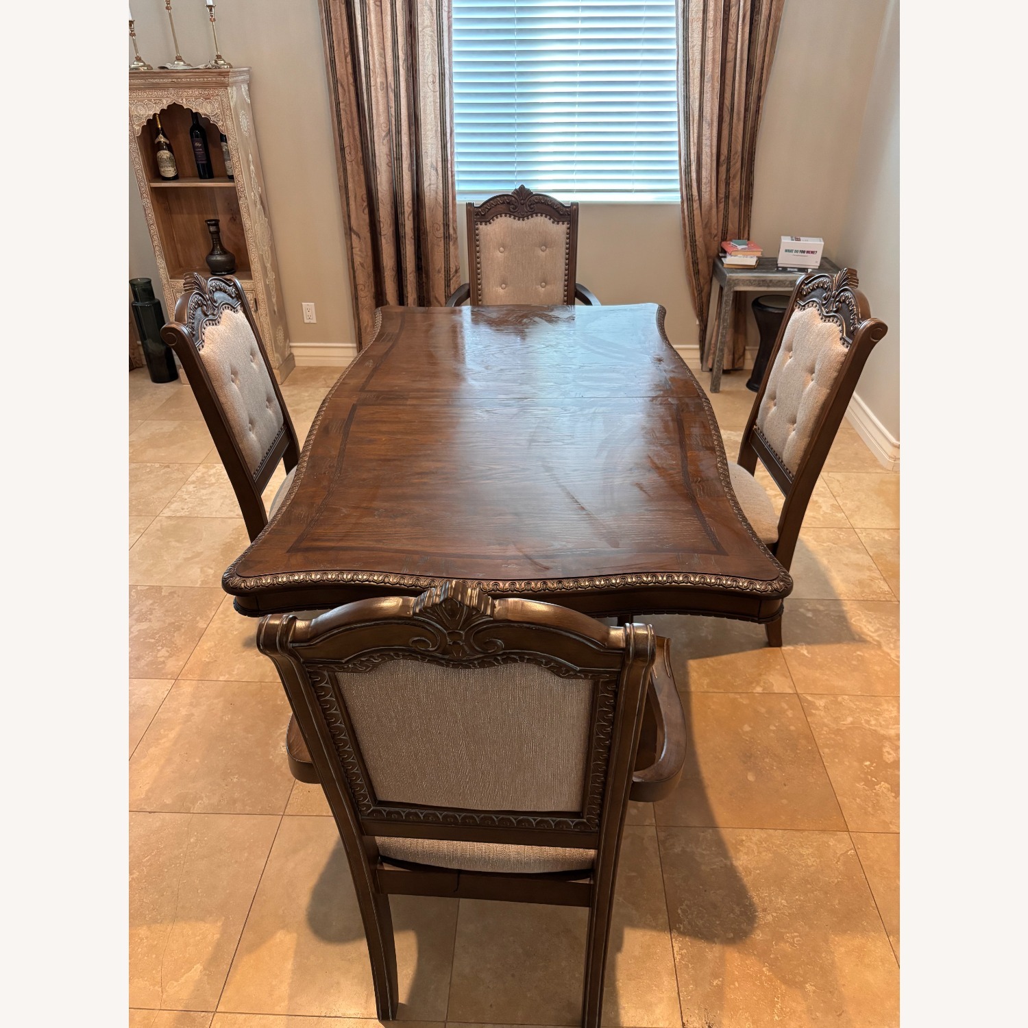 Luxury Solid Wood Dining Table + 8 Chairs - image-3