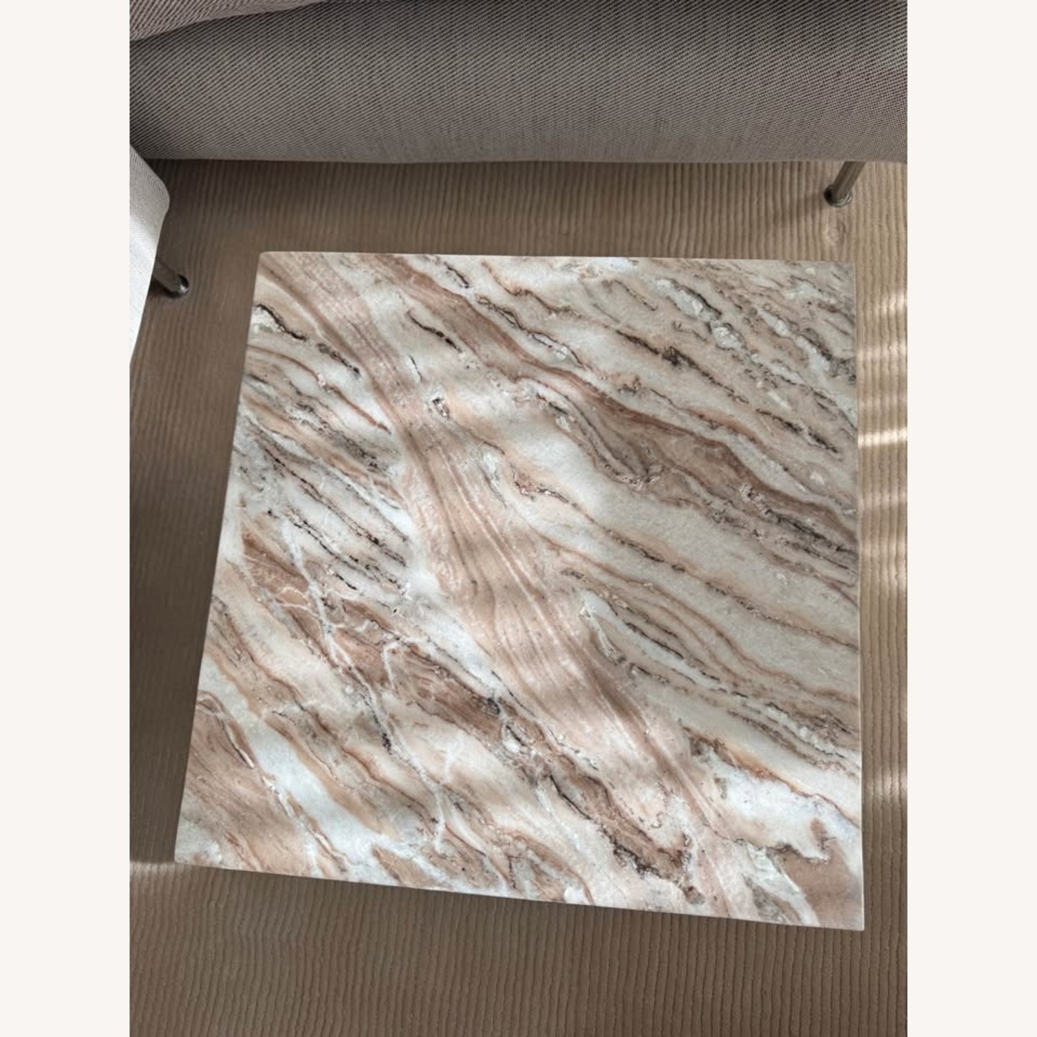 CB2 Evan Jerry T Short Natural Marble Coffee Table - image-5