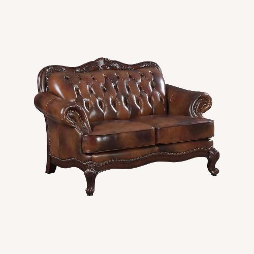 Used Coaster Fine Furniture Dark Brown Loveseat for sale on AptDeco