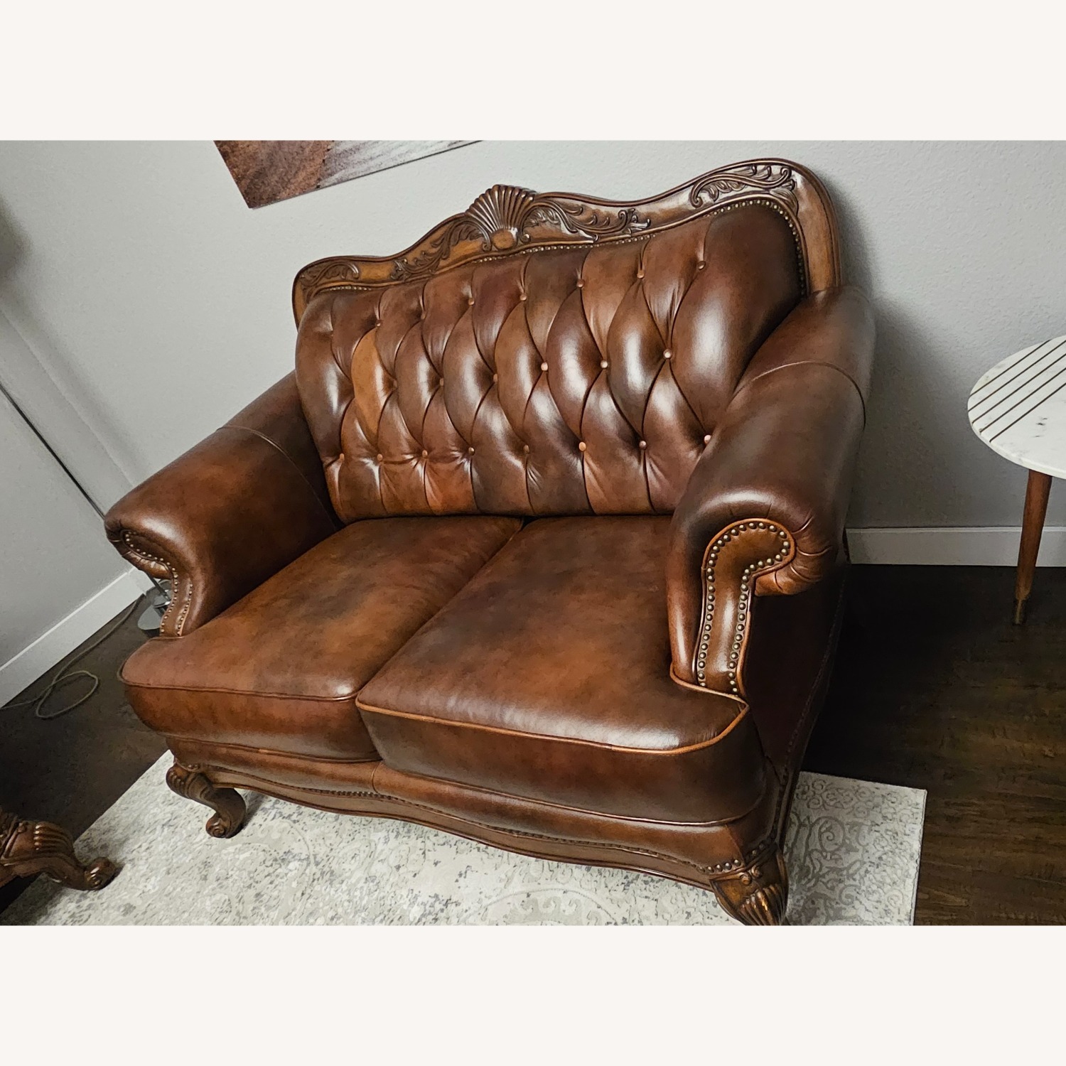 Coaster Fine Furniture Dark Brown Loveseat - image-4