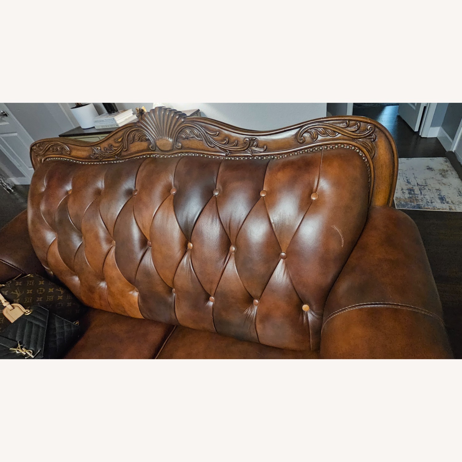 Coaster Fine Furniture Dark Brown Loveseat - image-3