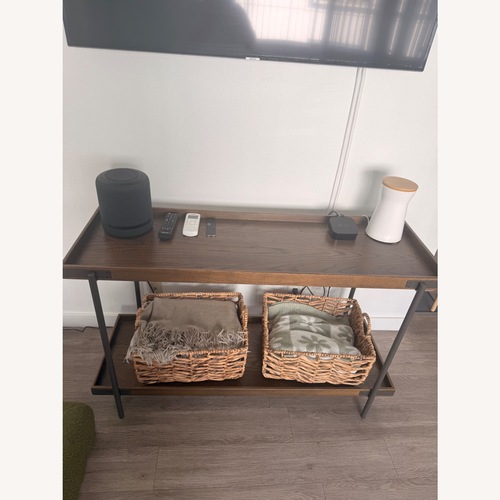 Used Wayfair Sand & Stable Dark Brown Media Storage for sale on AptDeco