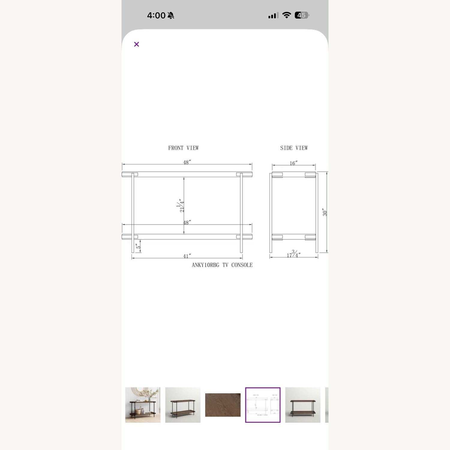 Wayfair Sand & Stable Dark Brown Media Storage - image-8