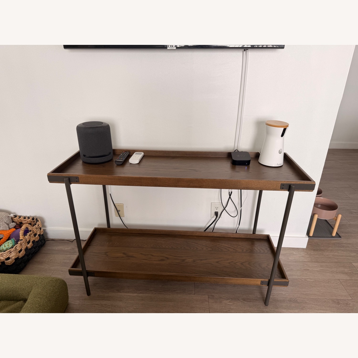 Wayfair Sand & Stable Dark Brown Media Storage - image-5