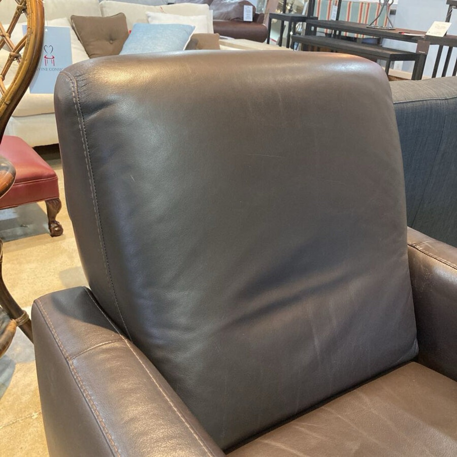 Leather Recliner Mocha - image-3