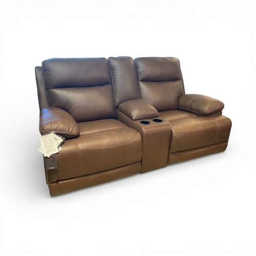 Used Leather VonRyan Tobacco Power Reclining for sale on AptDeco