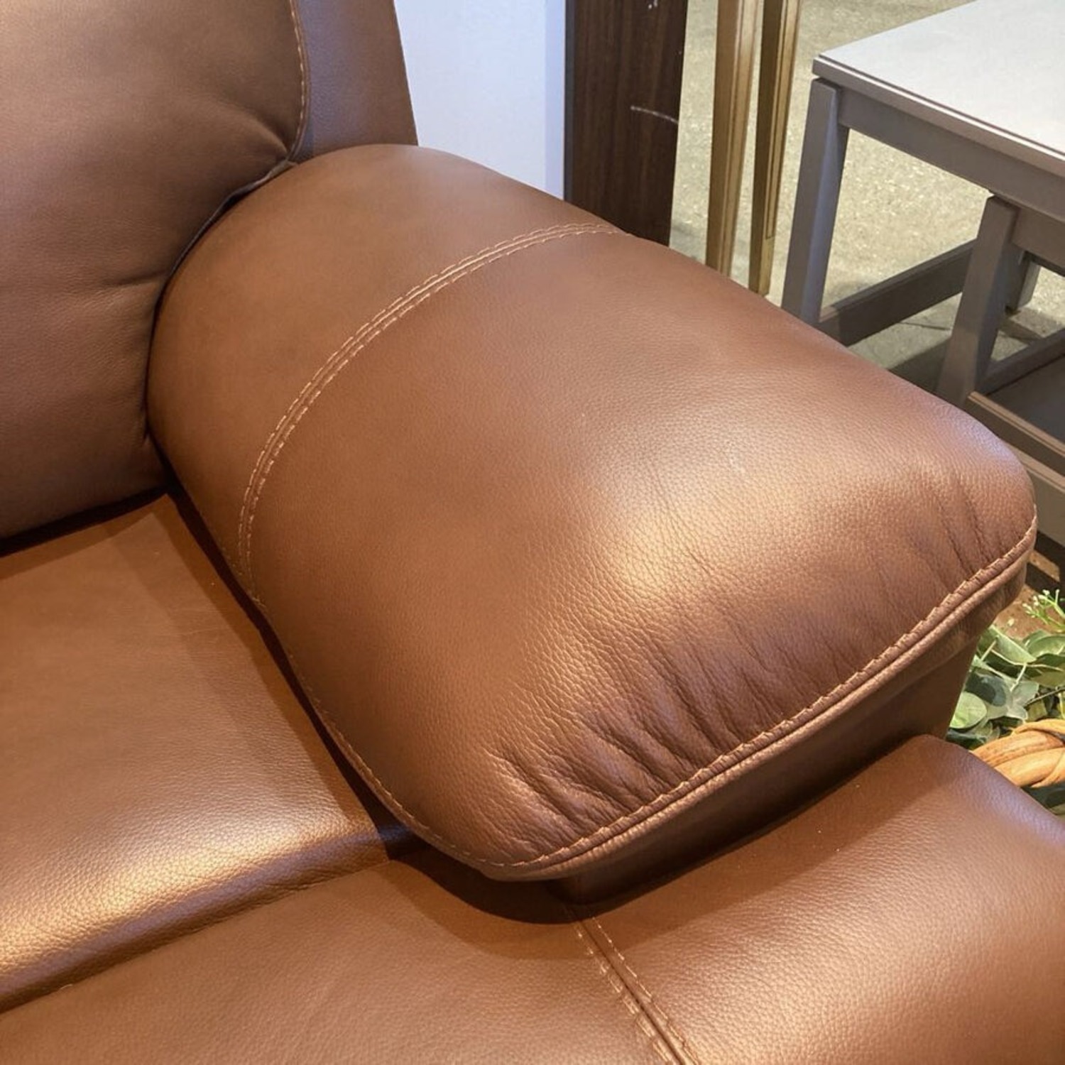 Leather VonRyan Tobacco Power Reclining Sofa - image-3