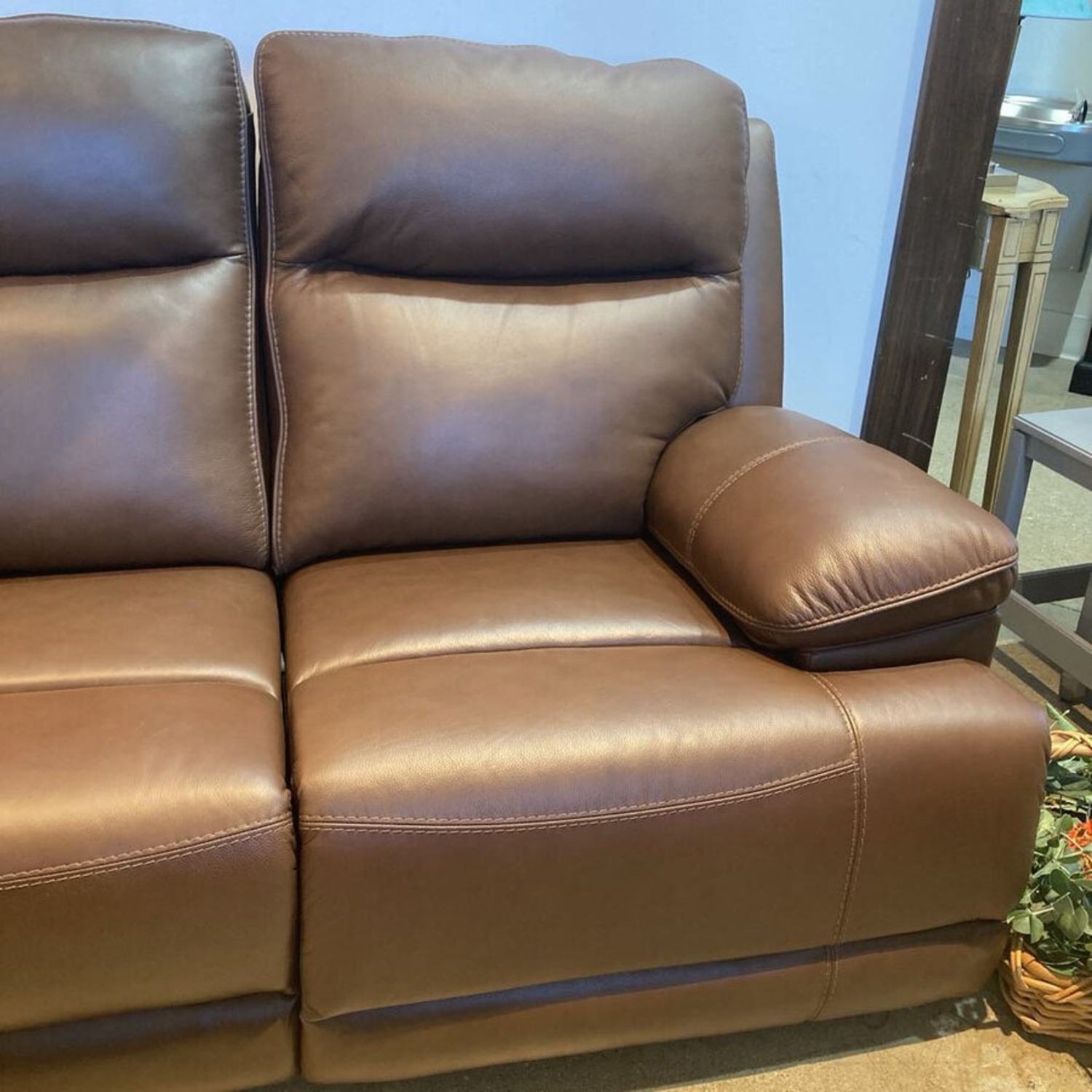 Leather VonRyan Tobacco Power Reclining Sofa - image-2