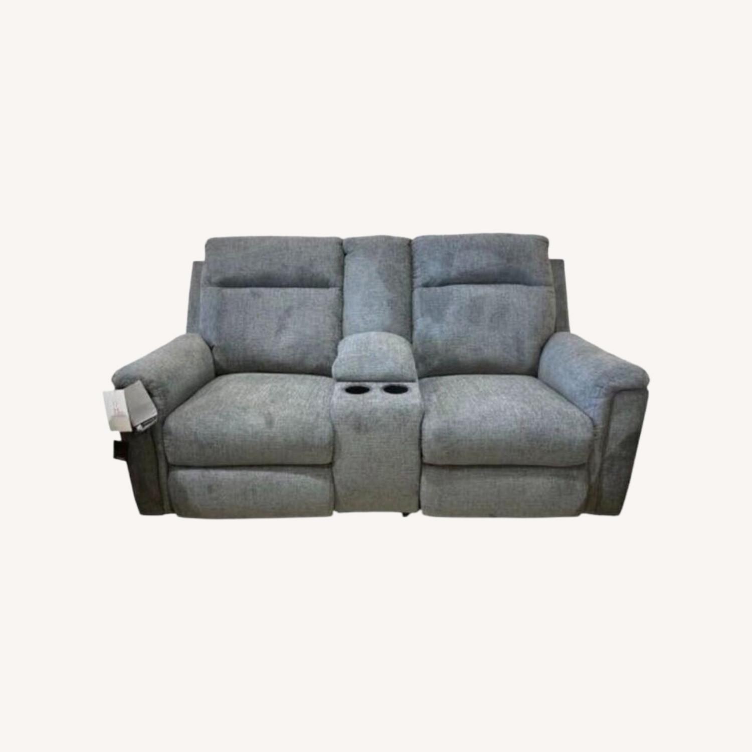 Barnsana Power Reclining Loveseat Gravel - image-0