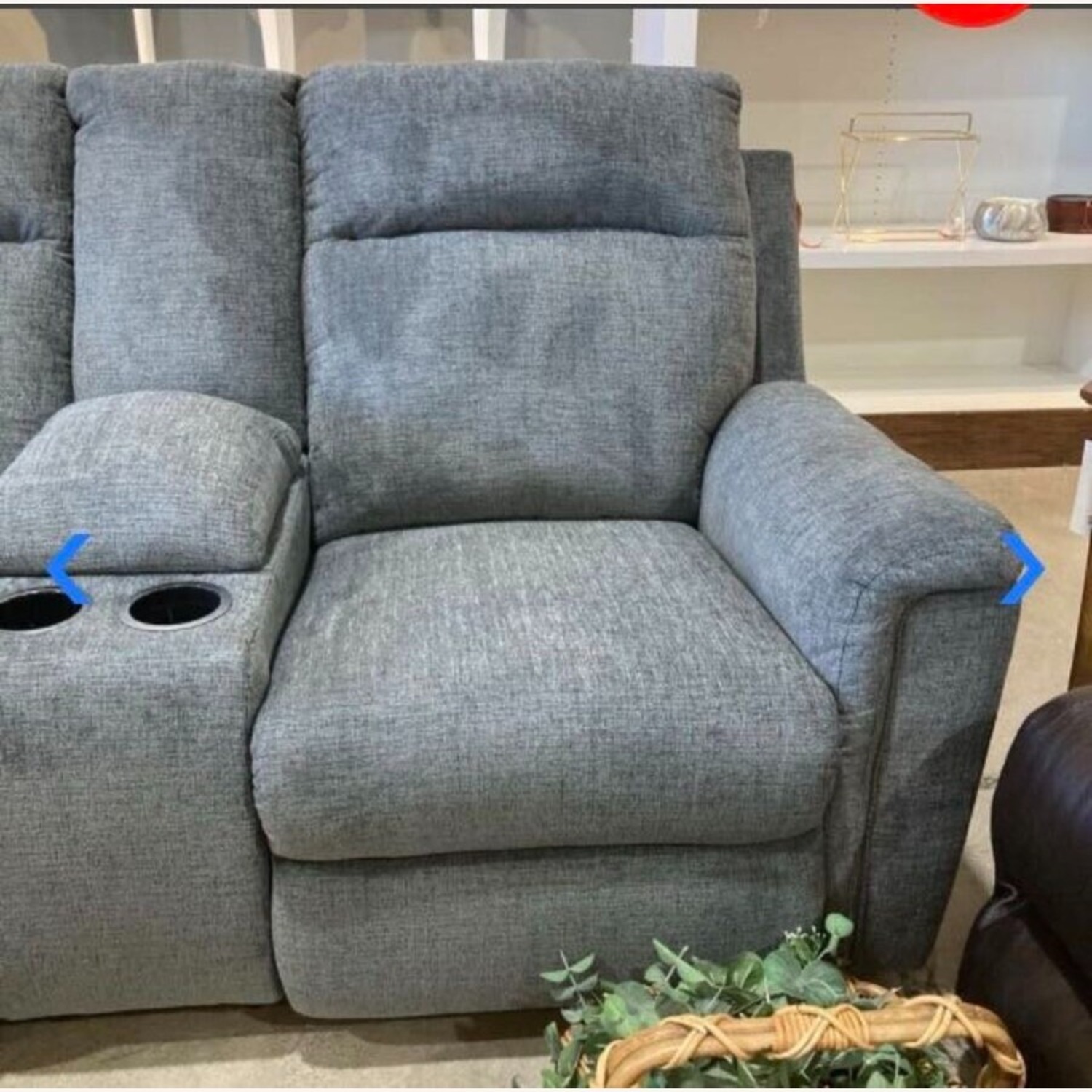 Barnsana Power Reclining Loveseat Gravel - image-4