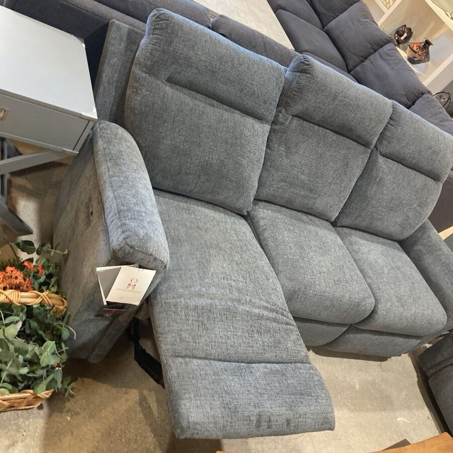 Barnsana Power Reclining Sofa Gravel - image-7