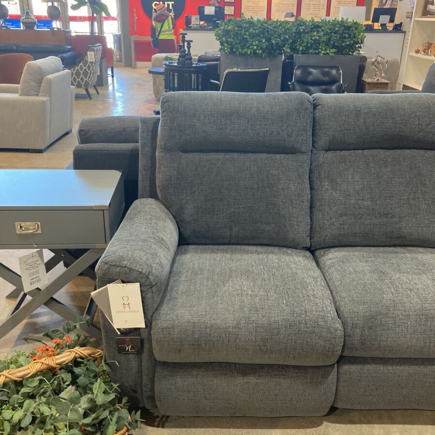 Barnsana Power Reclining Sofa Gravel - image-3